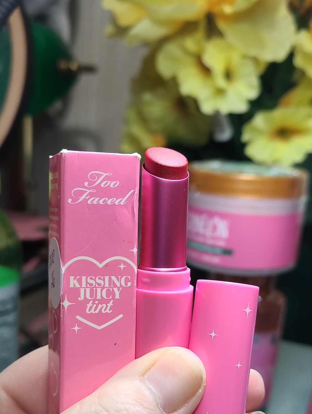 Too Faced Kissing Juicy Tint Lip Balm - Bright Pink Box Cherry Pie